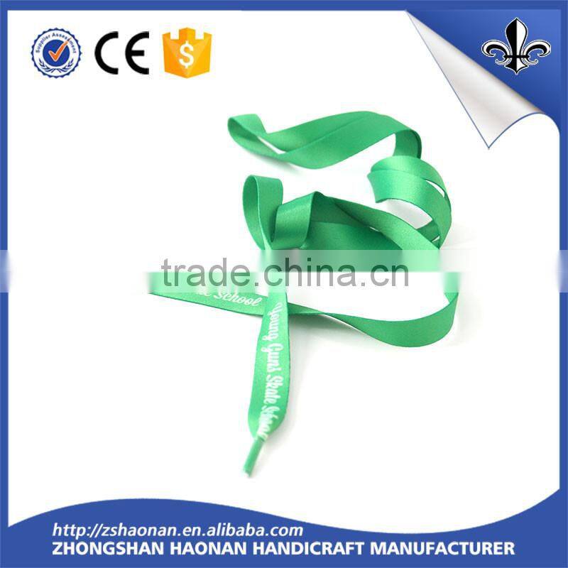 Fashionable flast custom colorful shoelaces for garment