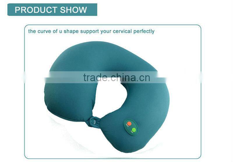 Customer design logo available u-shape neck electric Massage pillow for travel/car/airplane/office/home use