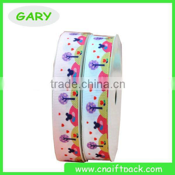 5/8" Yellow Grosgrain China Supplier Ribbons Custom Printed Logo Ribbon