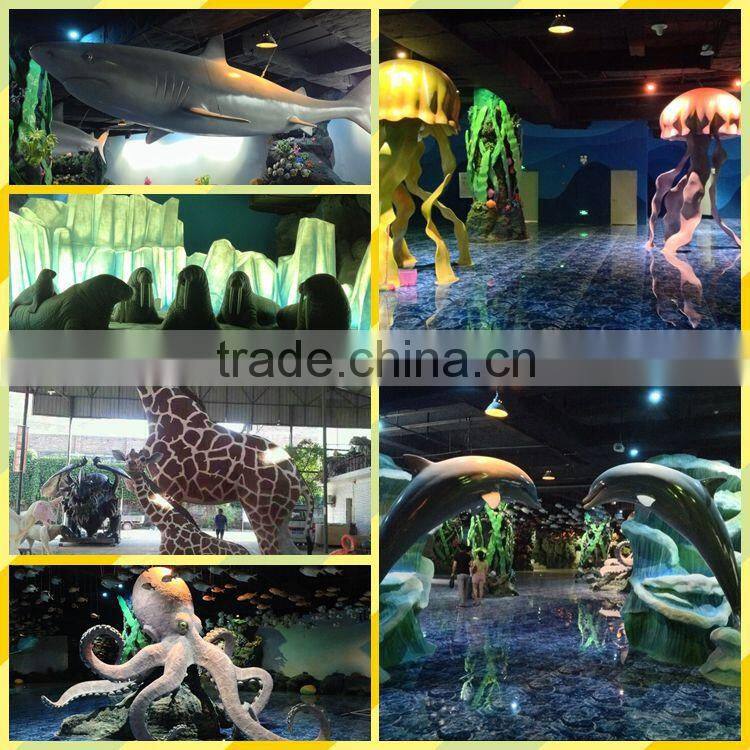 Fiberglass animal statues for kid