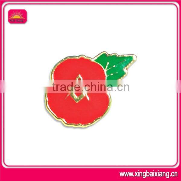 Hot sell custom flower lapel pin, flower rose pin badge