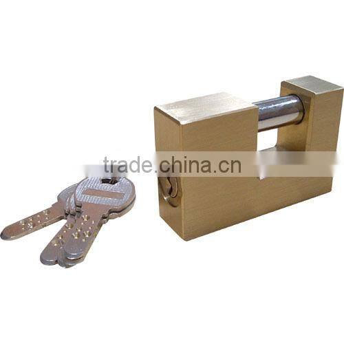 Lipson LS-200K series Hardened Steel Shackle kaba key rectangular brass padlock