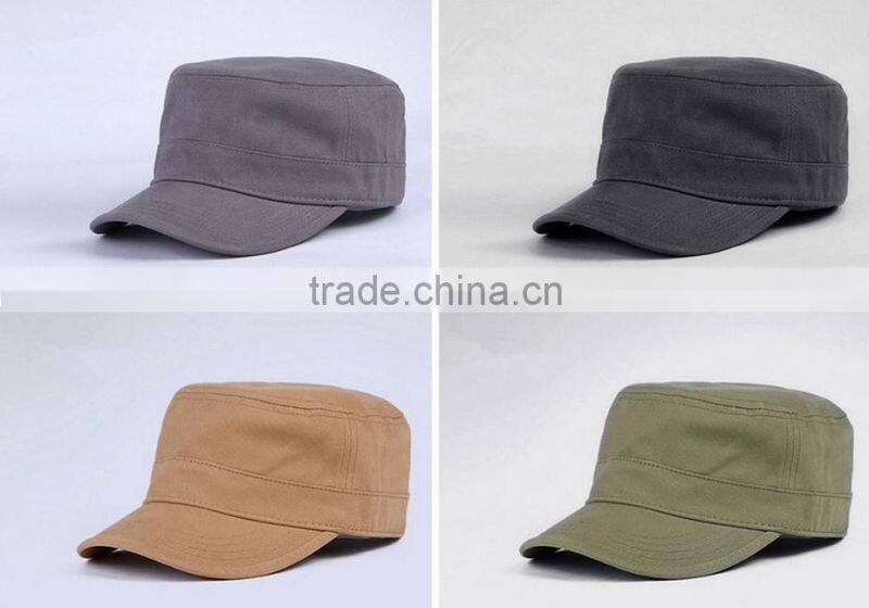 plain flat top military cap