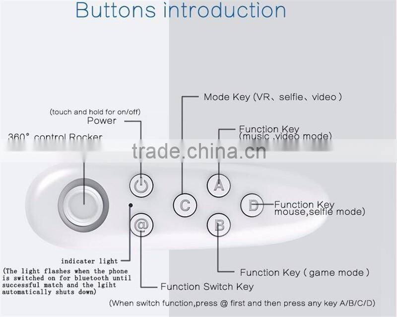 For iPhone Samsung Android 3D VR Games Multi-function Bluetooth Remote Controller Wireless Gamepad Mouse Mini Wireless Joystick