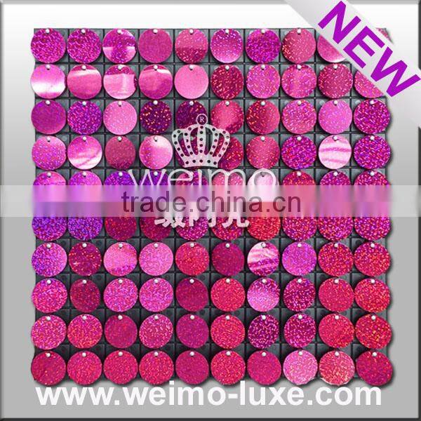 2016 New Products Shiny Sequin Disc PVC Wall Board