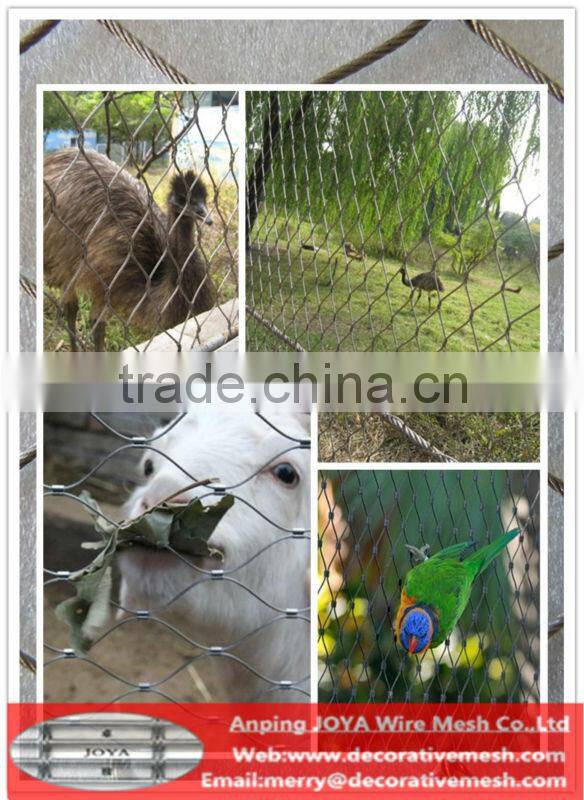 Hand-woven Stainless Steel Wire Rope Mesh for decoration or animal enclosure