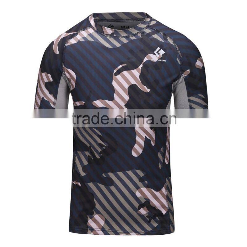 Latest wear designs men custom t-shirt sports wear quick-drying running camo tshirt round neck short sleeve tops for men