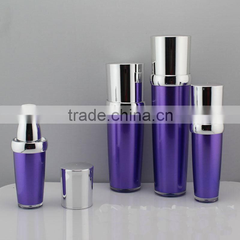 acrylic transparent plastic cosmetic set jars and bottles