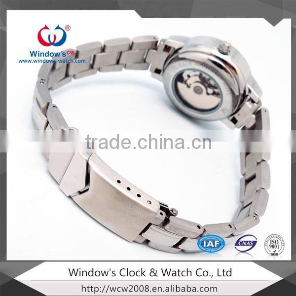 automatic watch diamond luxury silver chain watch