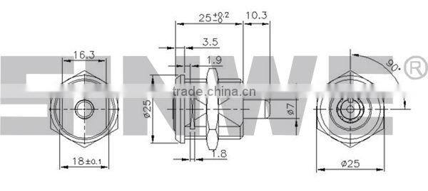 High security push button cam lock