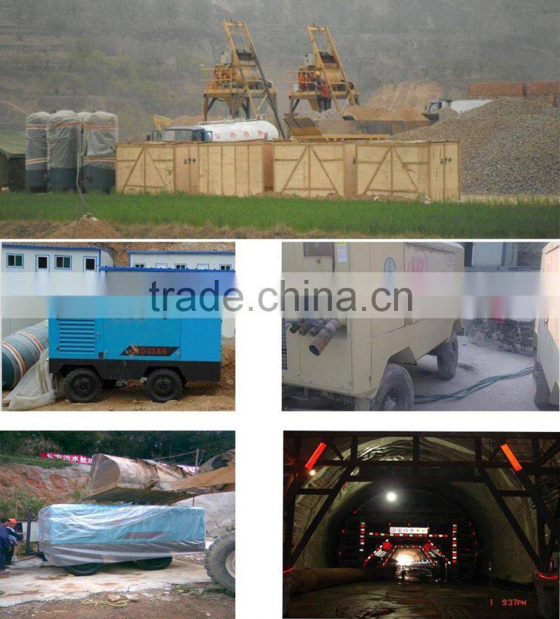 Engine diesel driven twin screw 5 m3 7 bar air compressor for drill