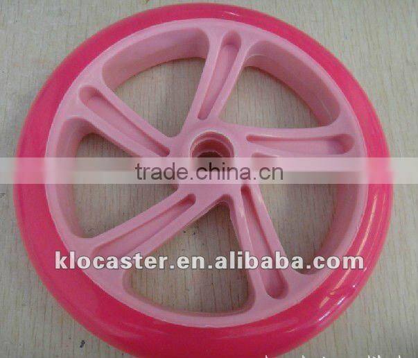 Clear black PU wheel with PP core