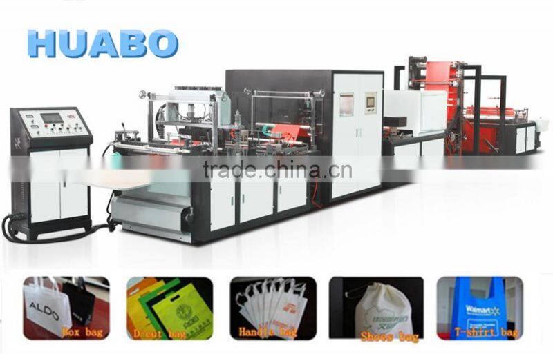 Nonwoven Fabric Box Bag Making Machine With Handle Sealing Attached