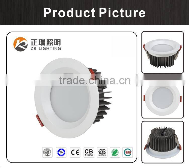 Die casting Aluminum housing material Dimmable Antiglare 12W 24W 36W Bridgelux chip SMD LED Downlight