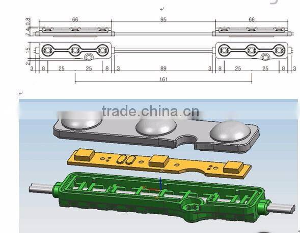 High quality 1.2w samsung led module SMD5630 12V led module with lens