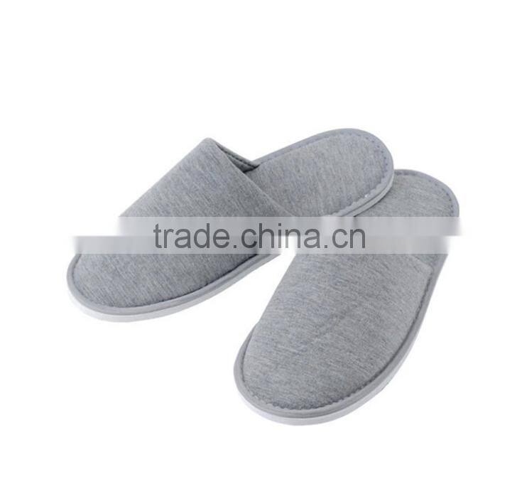 Luxury cotton jersey flight travel slippers/airline slippers/folding travel slippers