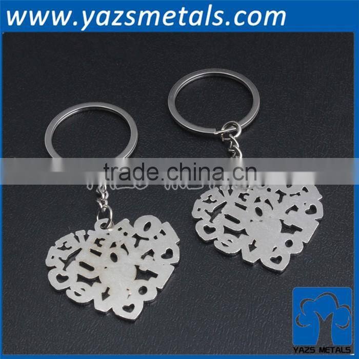 Metal heart shape wedding gifts key chain