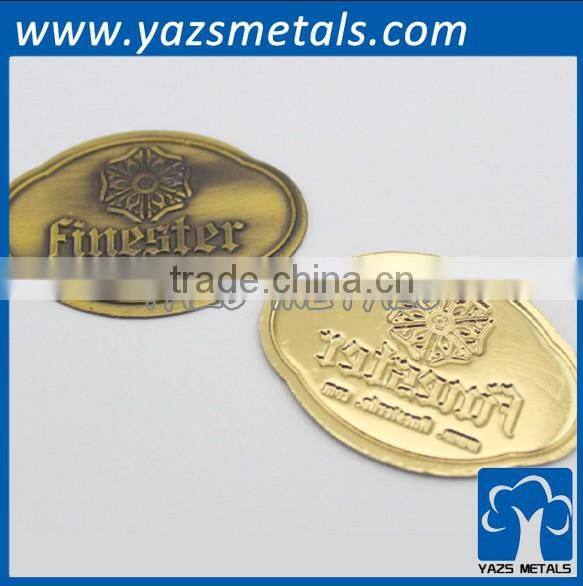 cheap custom metal brand logo label