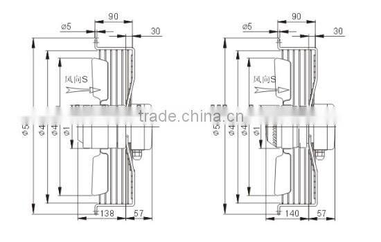 YWF 4E-450mm series Out-rotor Axial Fan