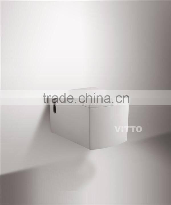 good quality European standard ceramic wall hung rectangle toilet