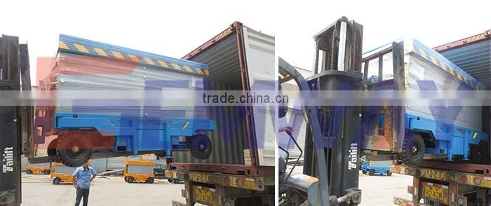 4m-20m Outdoor manual mobile hydraulic lift table with scissor structure