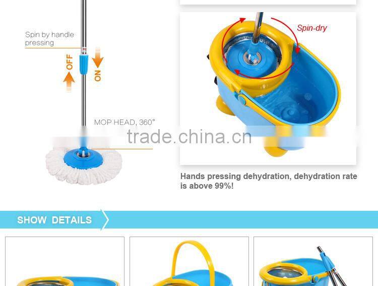 Aluminum mop handle floor mop easy mop plastic mop and broom holder