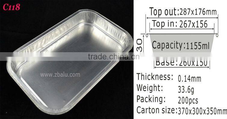 compartment aluminium foil container C118