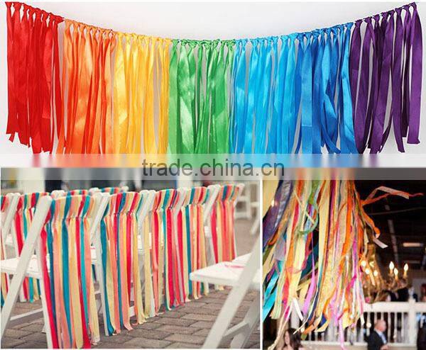 25yards/roll (40mm) 1-1/2" width single face tape satin ribbon gift packing belt wedding decoration crafts