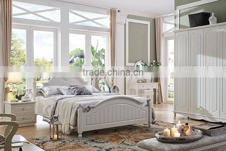 latest bedroom furniture sets design white wooden single bed for kids