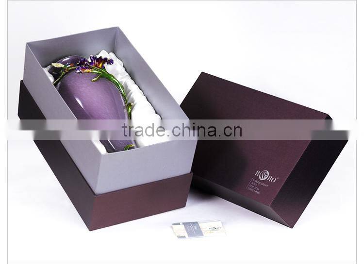 Fashkon modern home decoration craft home vase pewter design iris flower color vase metal vase alloy vase pewter craft