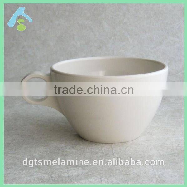 White drinking melamine cups Eco-friendly melamine cups with saucer