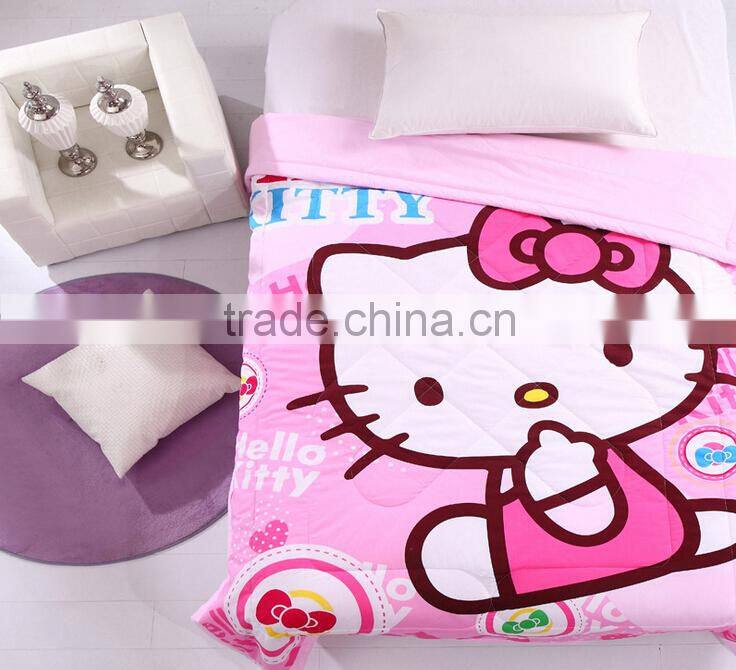 2015 high quality summer thin quilted cartoon quilt cover,children quilt
