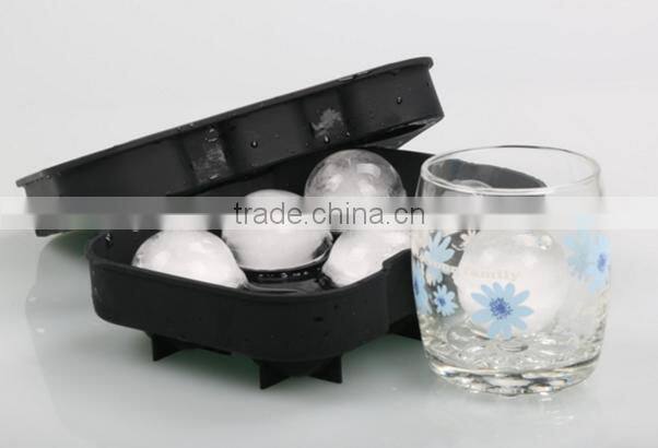 6 Holes Silicone Ice Ball Mold Silicone Ice Tray Ball Shape With Lid