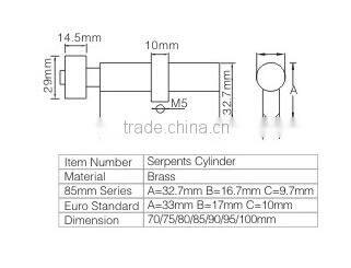 euro profile brass cylinder lock
