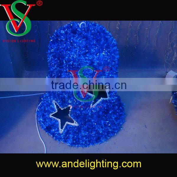 High quality garland double bells LED 3D motif light Christmas light