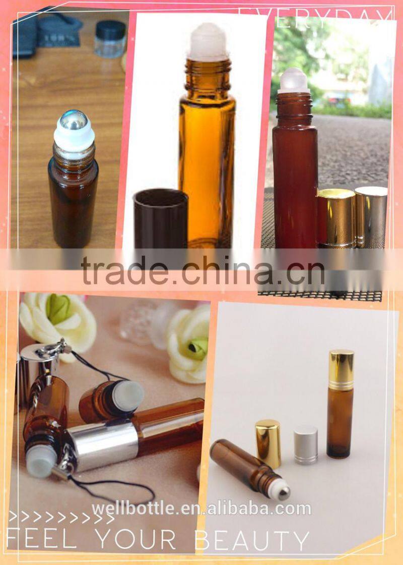 Small skull perfume bottle with frosted oil glass bottle with clear glass bottles with screw cap