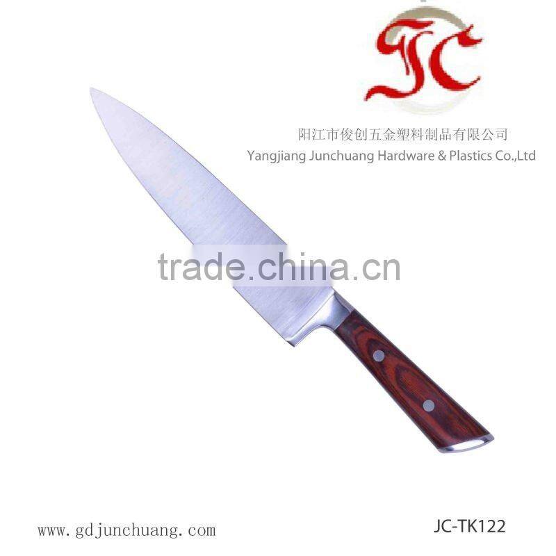Double forged color wood chef knife