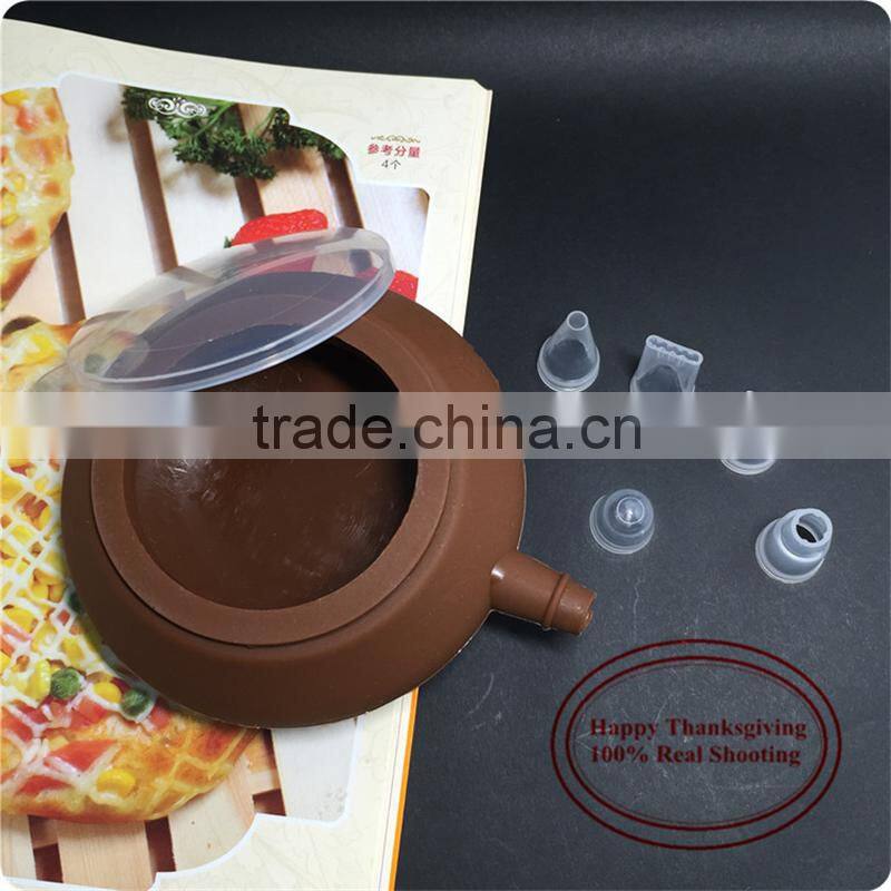 CTBED214 Silicone Macarons Decoration Pot Baking Special Tools Cake With 4 Decorating Nozzle