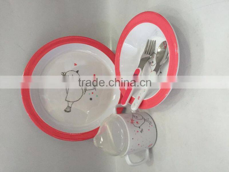 Melamine Kids set Plastic Dinnerware Set