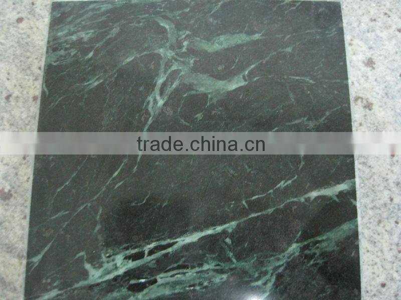 Flower green marble slab