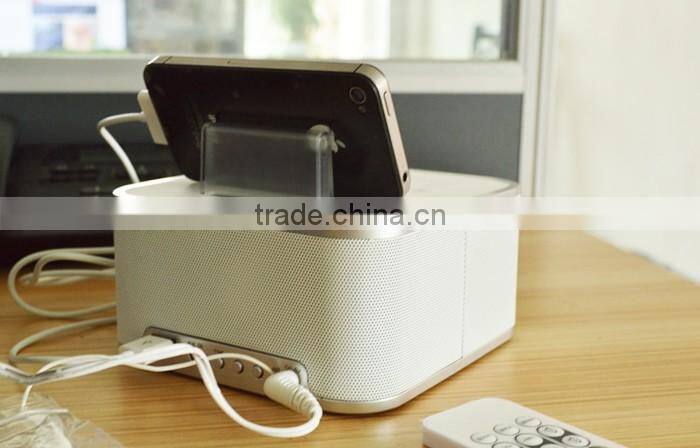 bluetooth speaker with time clock for bedroom hotel