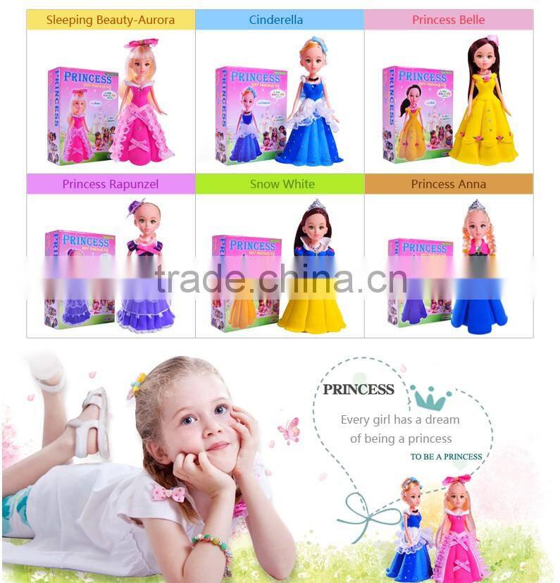 China Manufacture Clay Princess DIY Handmade Doll Barbie For Girls