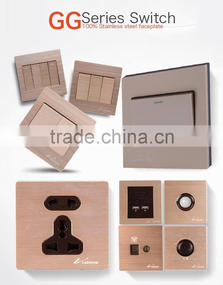2016 new auto electric window switch brush gold switch