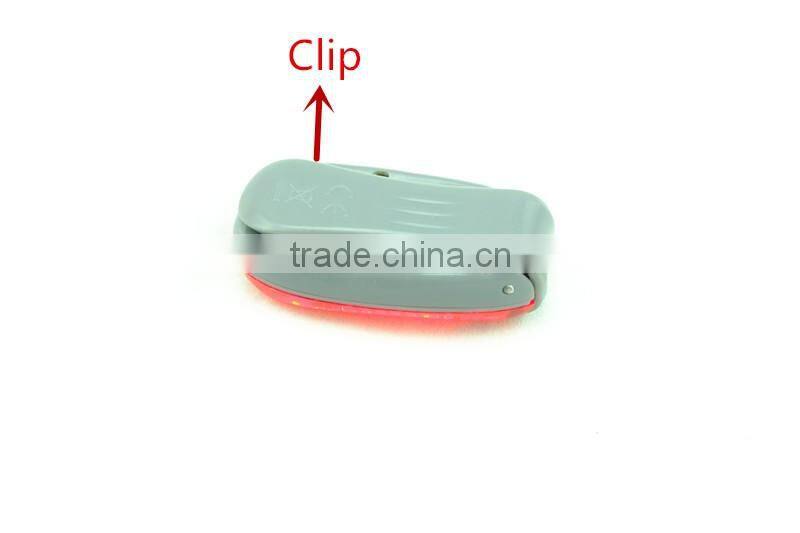 3pc or 5pc red flashing safety warning running light for runner