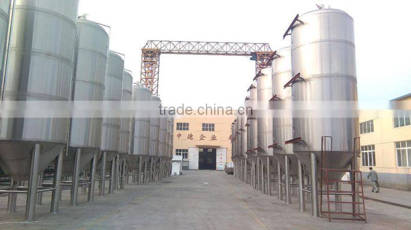 10000L 2000L Conical beer fermentation tank with dimple plate cooling