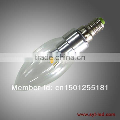CE SAA FCC UL LED candle light E27 / E14 3W E14/E17/E27