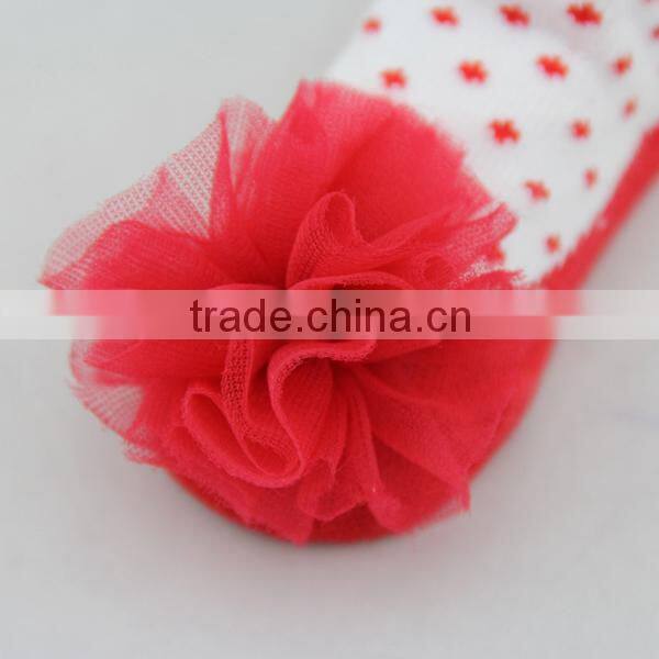 GSB-115 Hot sale fashion cotton plain lace flower design baby socks 2015