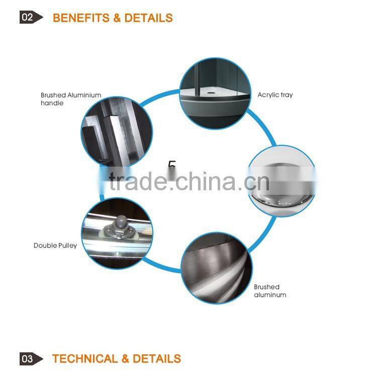 CRW FY0911 Glass Shower Cabin Freestanding Bath Cabin