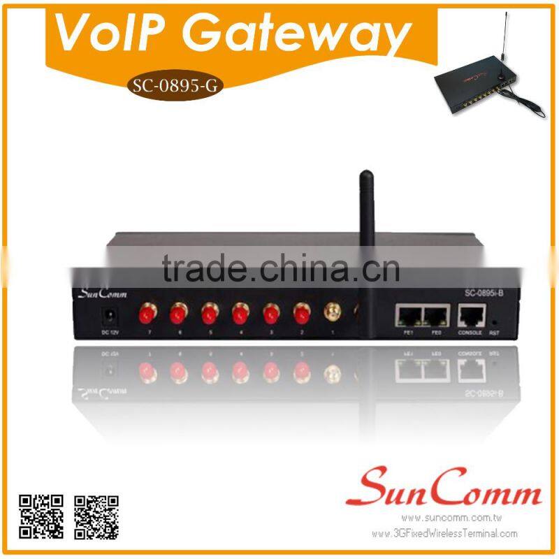 GSM Voip Terminal SC-0895-G with 8 SIM GSM SMS Gateway