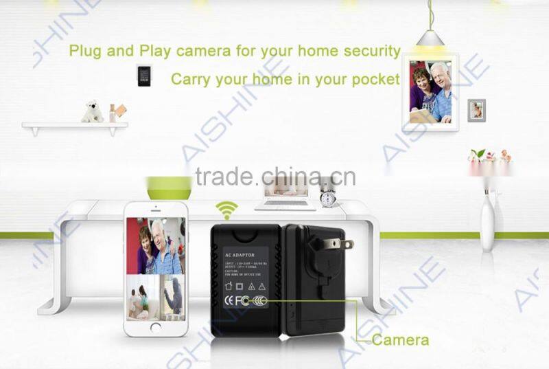 1080P Euro Adapter Camera with Wifi Motion detection Hidden Camera Wifi Control